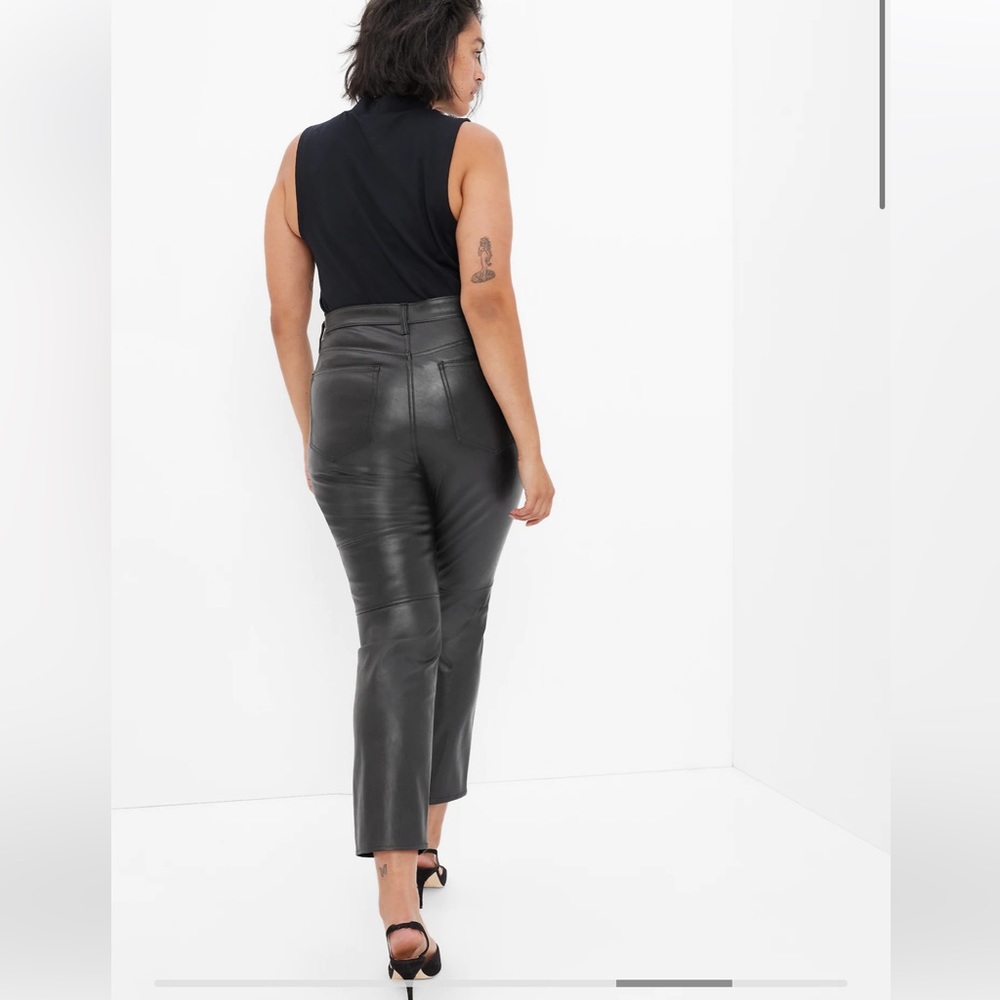 High Rise Faux-Leather Vintage Slim Jeans size 30 / 10 - Picture 4 of 9